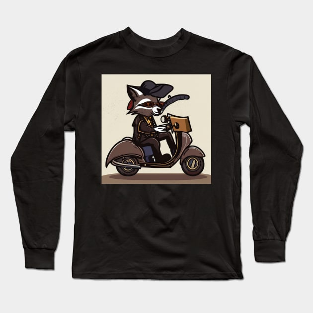 A steampunk fox fursona with boots Long Sleeve T-Shirt by Maffw